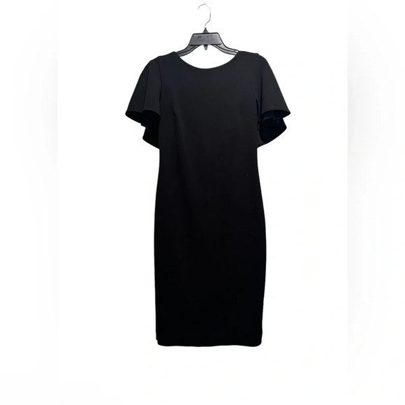 Calvin Klein Solid Flutter Sleeve V-Back
Cape Sheath Dress - Picture 2 of 7